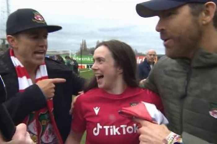 The gorgeous live TV interview with Wrexham's goal-scoring hero as Hollywood owners left in awe of her