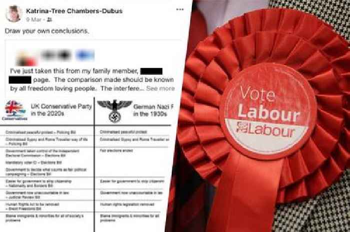 Gloucester Labour councillor called out for sharing Facebook post which 'likens Tories to Nazis'