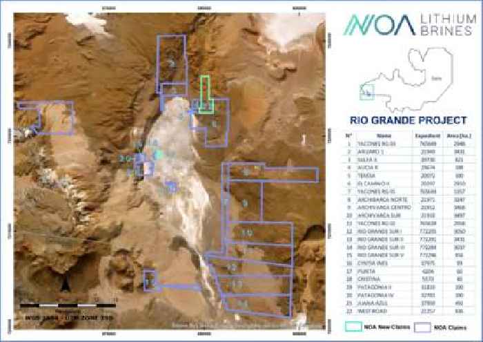 NOA Lithium Acquires New Claims At Its Flagship Rio Grande Project
