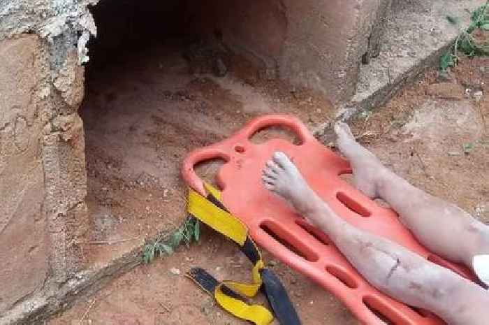 Woman found alive inside bricked-up tomb after gravedigger saw blood and fresh cement