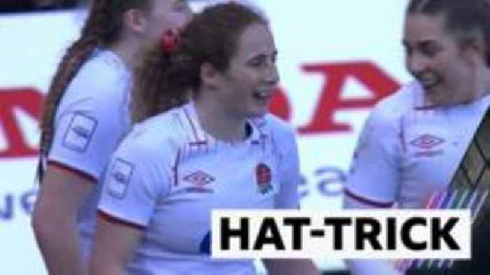 'It's the Abby Dow show!' England star scores brilliant hat-trick try