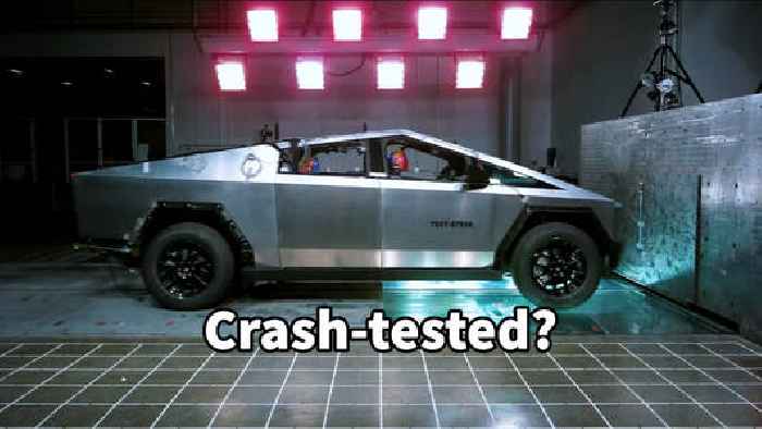 Tesla Teases Cybertruck Crash Test on April Fools' Day, It's Still Revealing