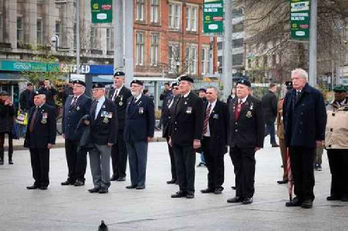 Veterans parade in Nottingham city centre to commemorate Battle of Badajoz