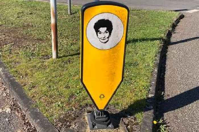 Midlands junction nicknamed 'Dot Cotton roundabout' thanks to sticker of beloved EastEnders star