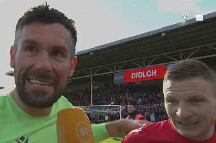 Wrexham star nearly drops F bomb in interview with Ben Foster after Notts County win