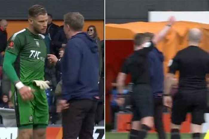 Wrexham boss sent off after heated clash with Barnet keeper who he accused of cheating