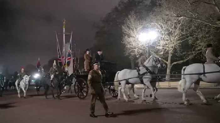 King Charles' Coronation rehearsal sees military personnel parade through London
