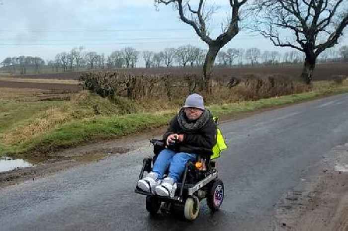 Cheltenham man battles snow and hail in epic wheelchair journey from John O'Groats to Land's End