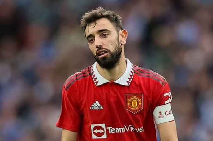 Bruno Fernandes seen with crutches and boot as Man Utd fans cry 'season's over'