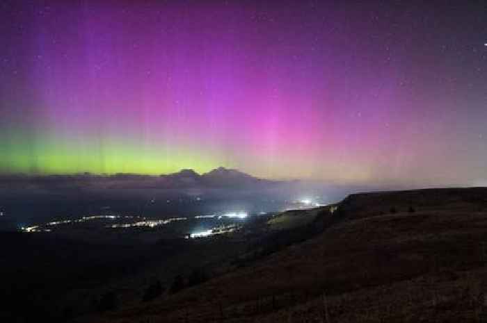 Photos show Northern Lights in Wales last night and they were seen far south as Penzance in Cornwall
