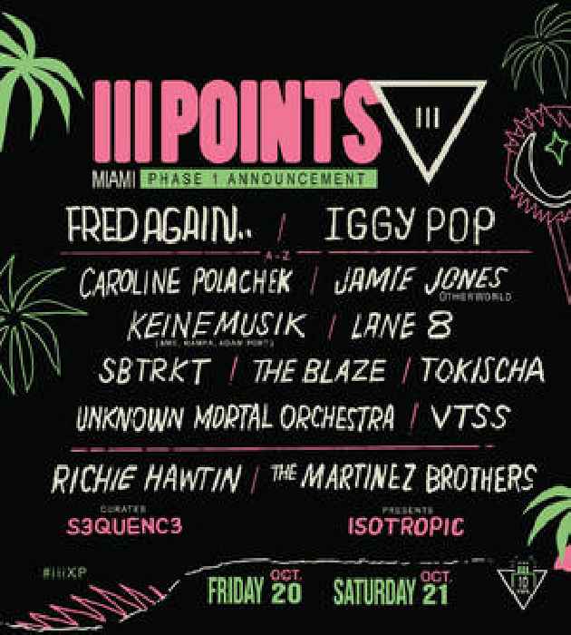 Iggy Pop, Fred Again.., Caroline Polachek, & More Playing Miami’s III Points Festival 2023