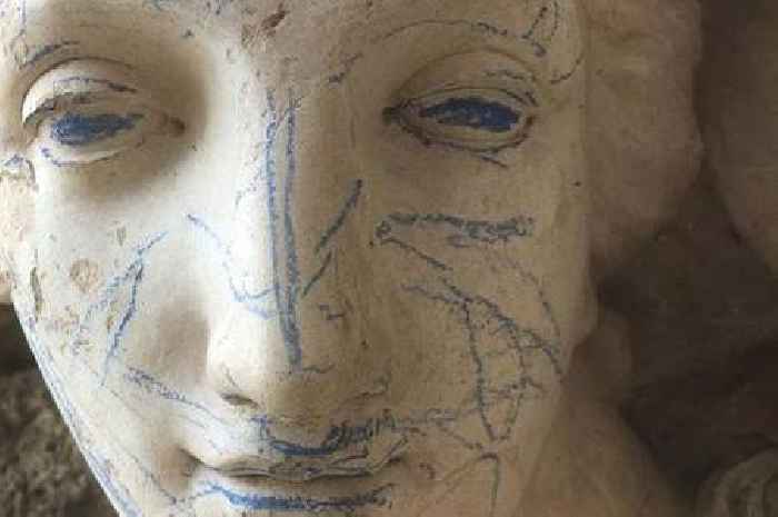 Children scribble over 230-year-old statue with crayons handed out at museum