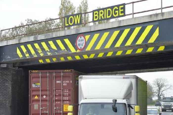 Disruption as lorries hit two Hinckley railway bridges on same day