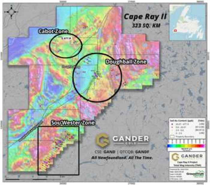 Gander Gold Outlines Three Large Gold Zones at Cape Ray II in Newfoundland