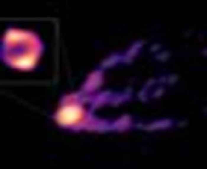 Supermassive black hole shown firing out mysterious jet in first ever image of phenomenon captured by astronomers