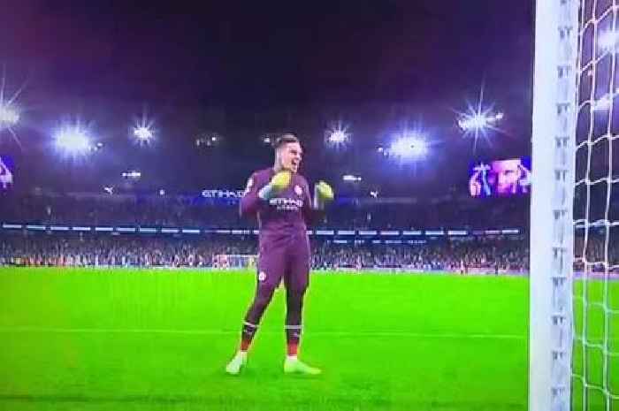 'S***house' Ederson spotted winding up Arsenal fans as Man City romp to win