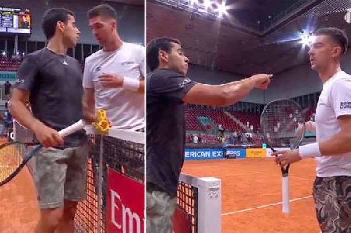 Tennis star says 'don't tell me to shut up' as players square off at net in tense moment