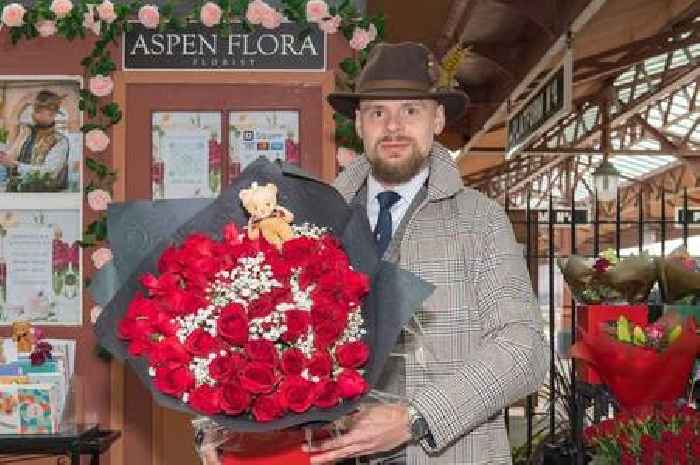 Lithuania-born flower seller Tadas Pustelnikovas has opened a new-look kiosk at Moor Street Railway Station