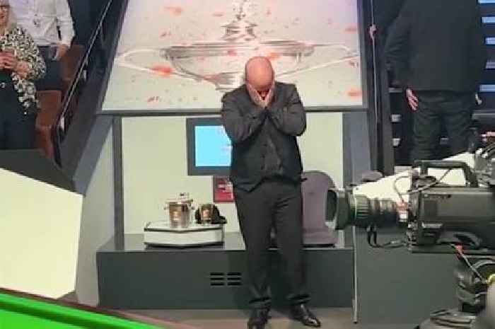 Footage shows moment Luca Brecel burst into tears that TV cameras missed