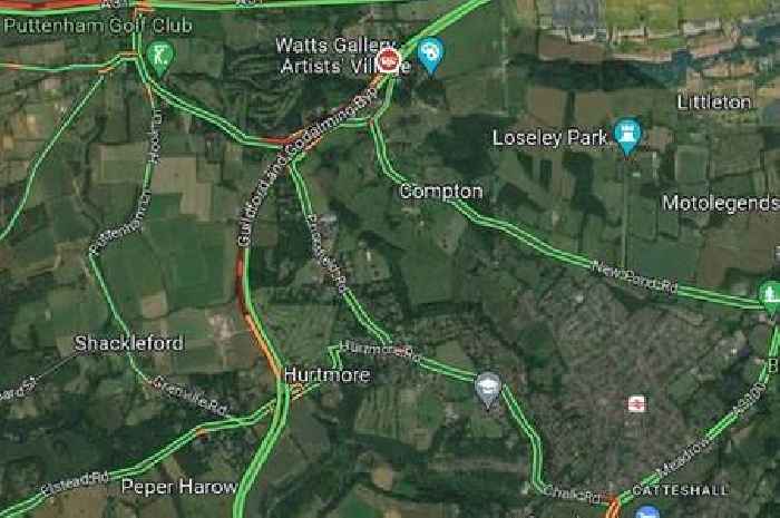 Live as A3 crash between Oxshott and Cobham closes lanes with 'car off the road'