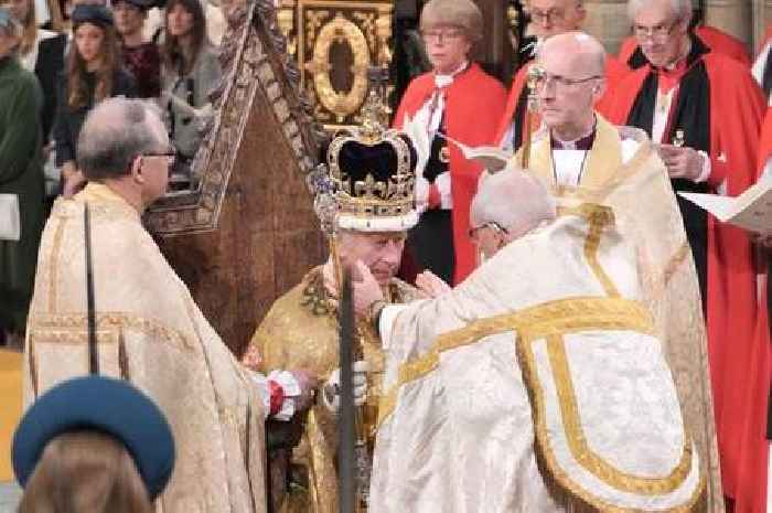 King Charles III officially crowned as the new monarch in lavish Coronation ceremony at Westminster Abbey