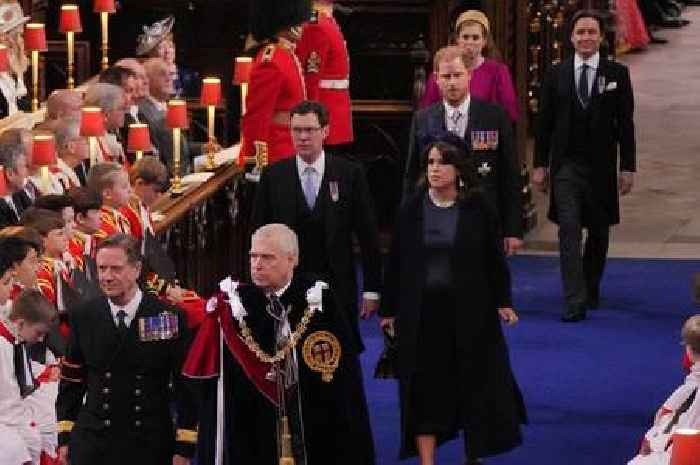 The reason Prince Harry wasn't wearing royal robes when disgraced Prince Andrew was