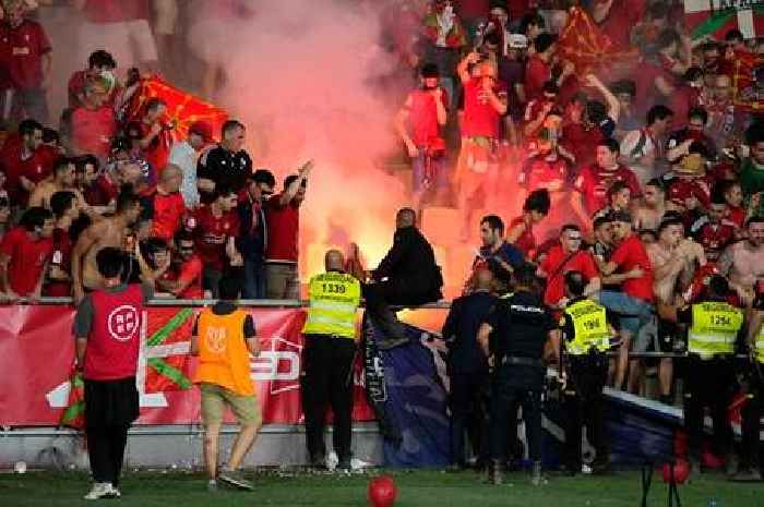 Stewards rush to put out fire at Copa del Rey final after celebrations as Real concede