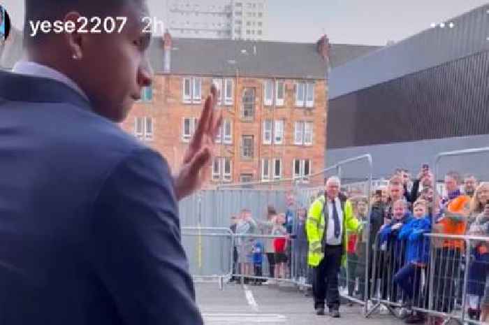 Alfredo Morelos bids emotional Rangers farewell to fans as outgoing striker leaves Ibrox with family