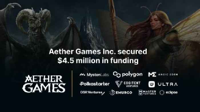 Aether Games Secures $4.5M in Token and Equity Funding to Revolutionize the Gaming Landscape