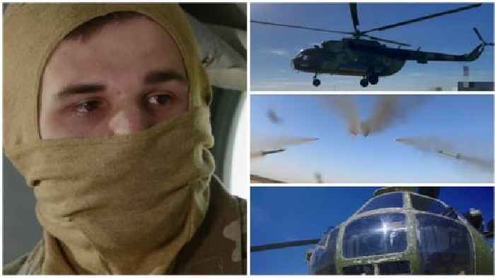 Ukrainian helicopter pilot's rare GoPro video of dangerous missions