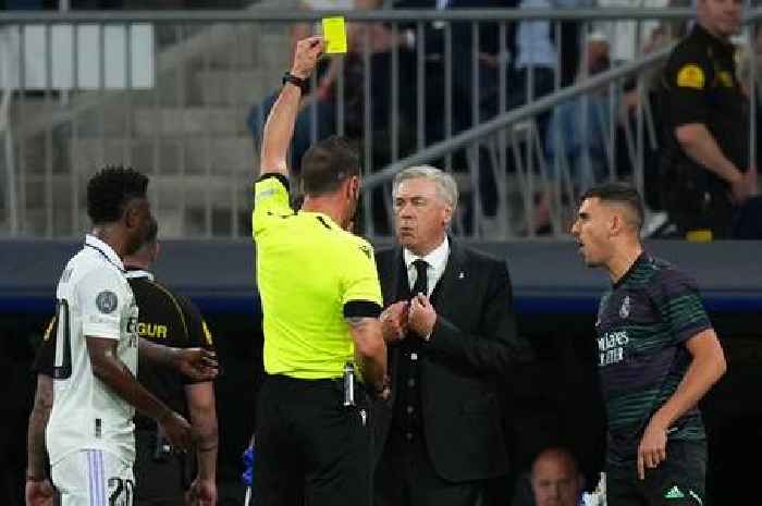 Carlo Ancelotti rages after Man City goal as Real Madrid boss booked for losing his cool