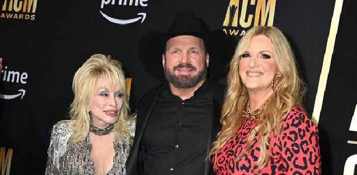Dolly Parton Shocks ACM Crowd After She Jokes About Having a 'Threesome' With Garth Brooks and Trisha Yearwood