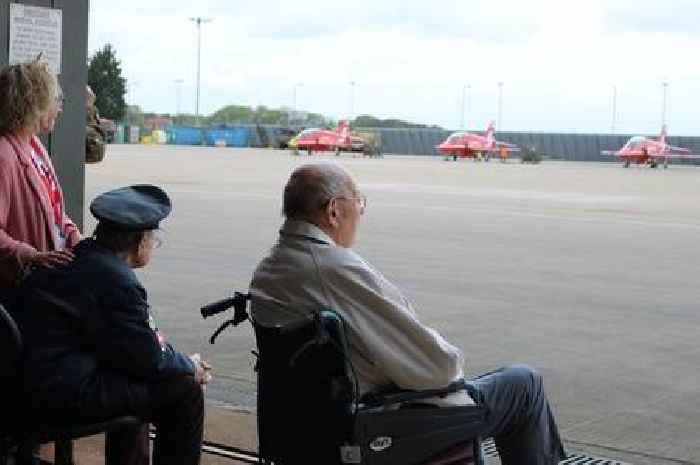 Retired air force veterans at Lincolnshire care home given opportunity to see Red Arrows on coronation day