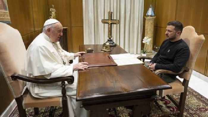Pope Francis meets with Ukrainian President Zelenskyy at the Vatican