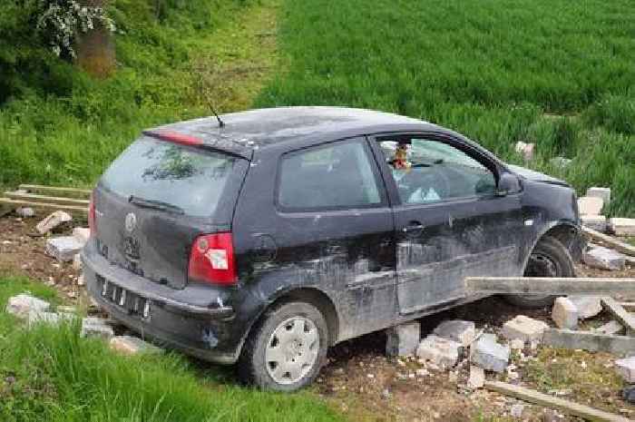 Car 'ploughs through' Bishop Burton College sign leaving huge hole and pile of rubble