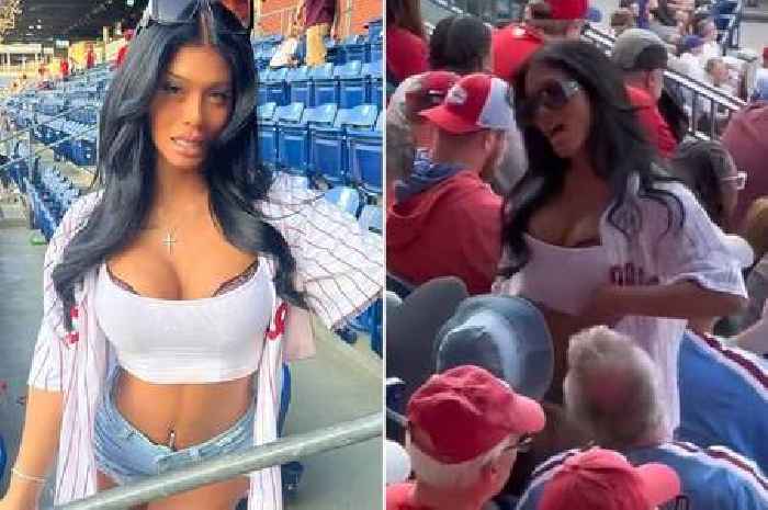 Meet the Phillies fan spotted giving lap dance who says she's 'your favourite bimbo'