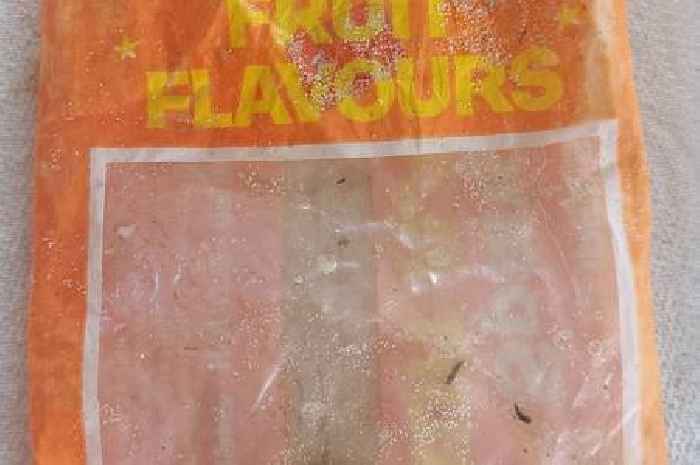 The crisp packets dating back to 1960s man found while walking on the beach
