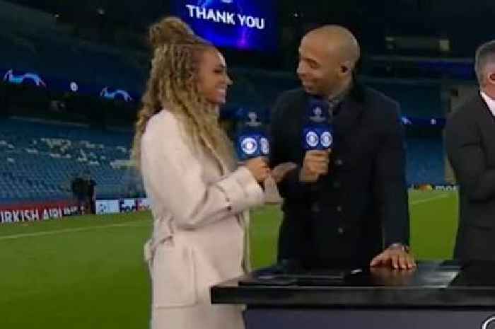 Thierry Henry leaves Kate Abdo giggling as fans say 'he put on the charm'