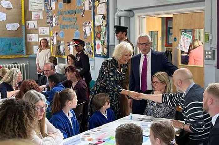 Queen Camilla at Bristol school in first solo visit since the Coronation