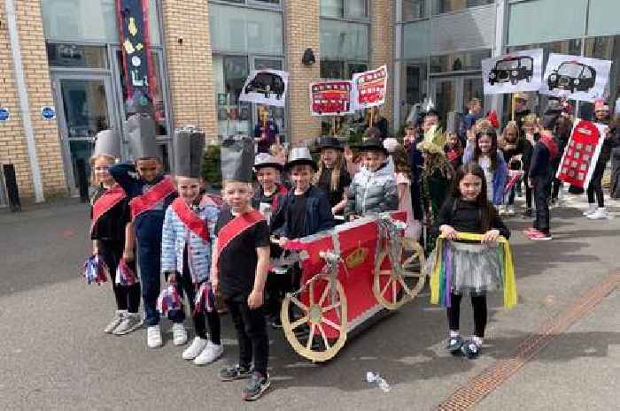 Lanarkshire primary kids put on regal display with coronation parade and picnic
