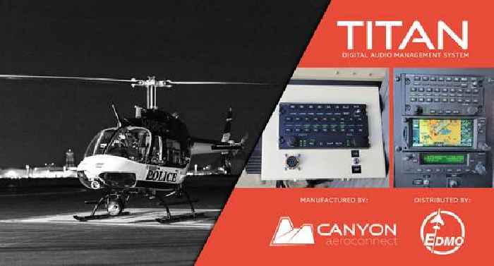 TITAN Digital Audio System from Canyon AeroConnect installed in Tucson Police Department Patrol Helicopter