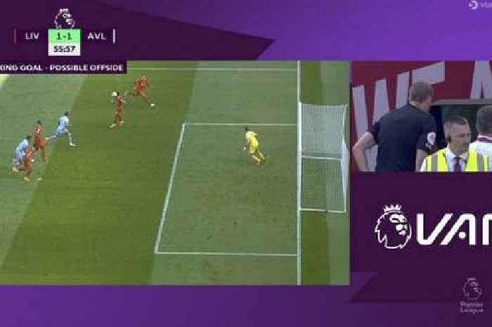 Liverpool fans lose their minds after ref goes to monitor and gives 'ridiculous' offside