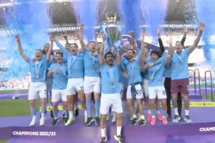 Man City lift Premier League trophy for fifth time in six seasons as Etihad celebrates