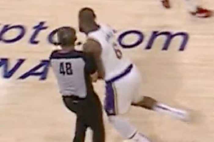 NBA star LeBron James leaves referee bleeding during Lakers playoff loss