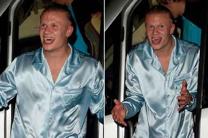 Erling Haaland's pyjamas at Man City party could be worst Prem footballer's clobber ever