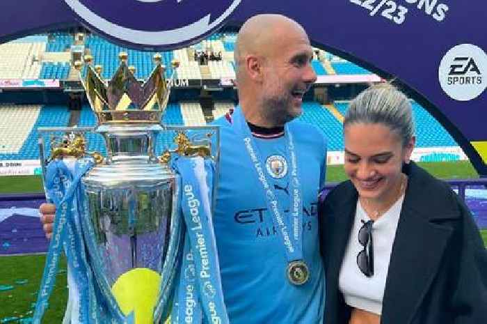 Pep Guardiola's daughter sees Man City title lift as fans say 'tell dad to win the treble'