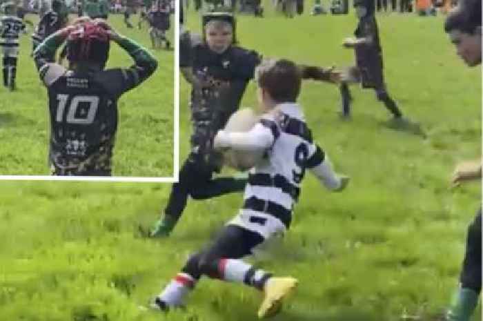 Nine-year-old 'Shane Williams' beats entire team as epic try leaves opponents in disbelief