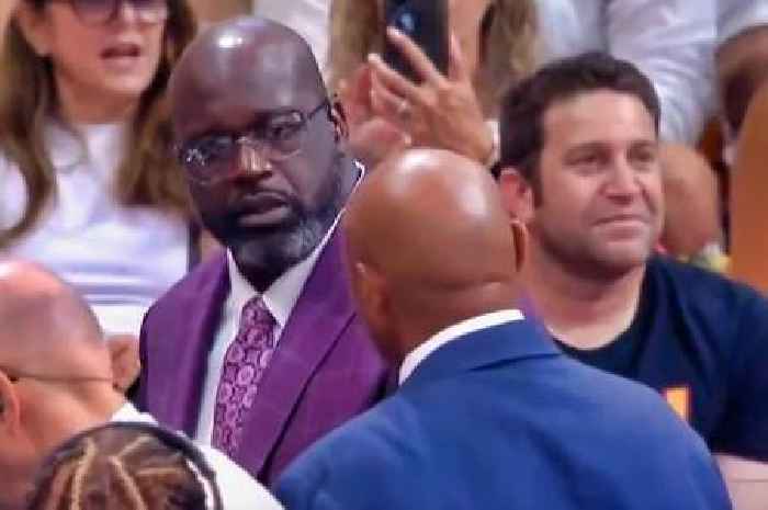 Shaquille O’Neal gives Charles Barkley death stare as they 'square up to scrap' at game