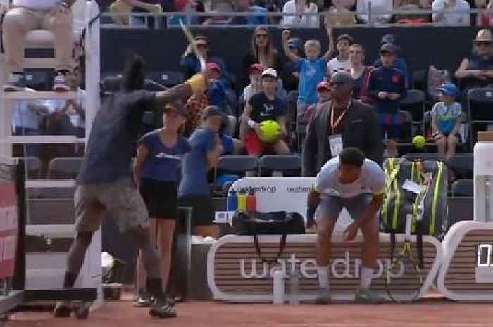 Tennis ace goes ballistic and smashes racket on umpire's chair before being disqualified