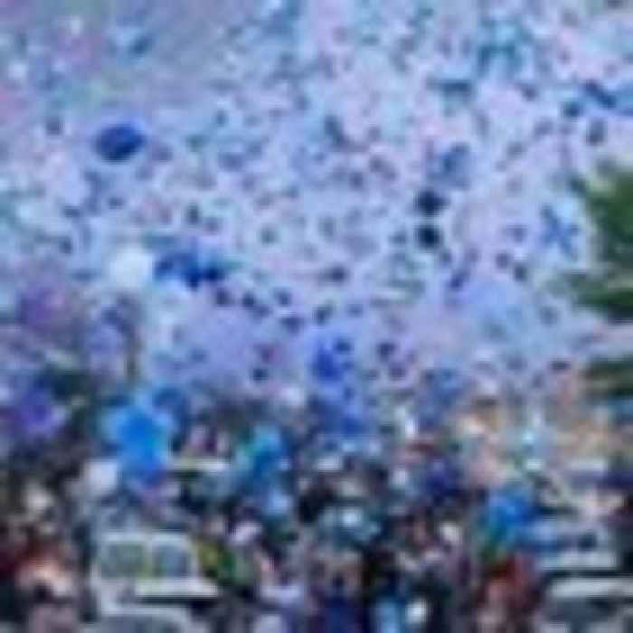 Balloons fill the sky to remember teenage boys killed in Cardiff bike crash